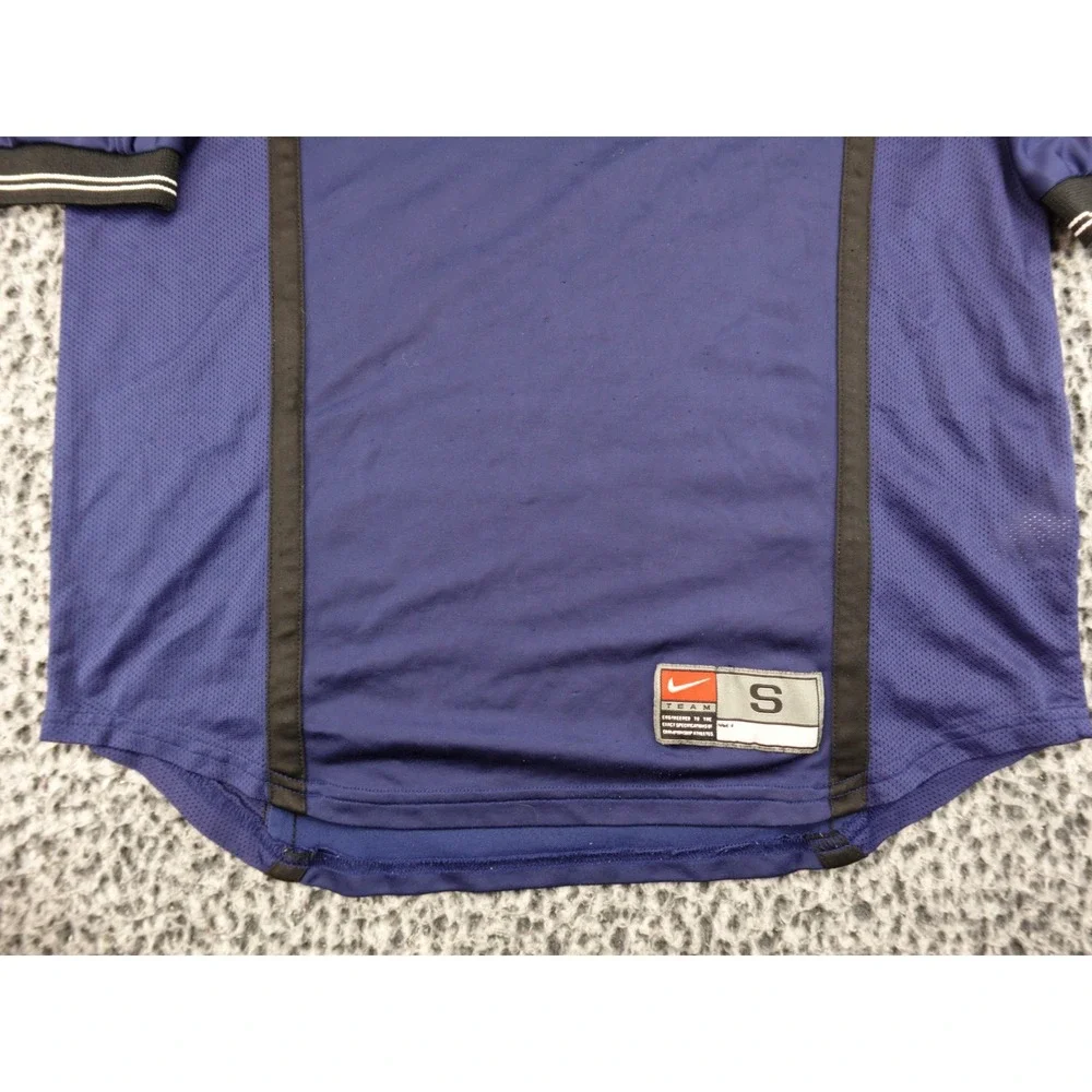 Nike TTS United Soccer Jersey Mens Small Navy Blue Short Sleeve V-Neck Polo Logo